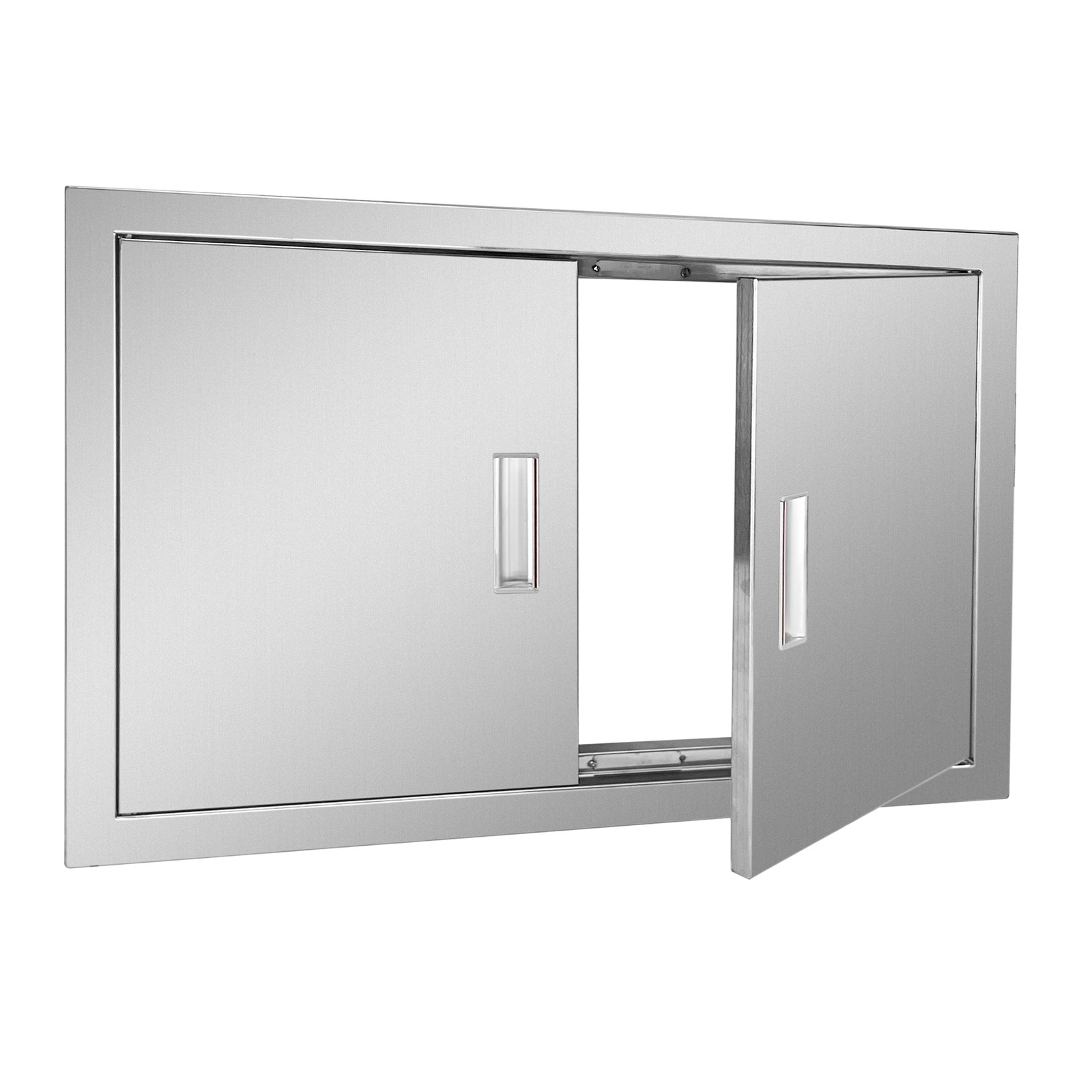 BBQ Access Door 28Wx19H Inch Double Outdoor Kitchen Stainless Steel Flush Mount