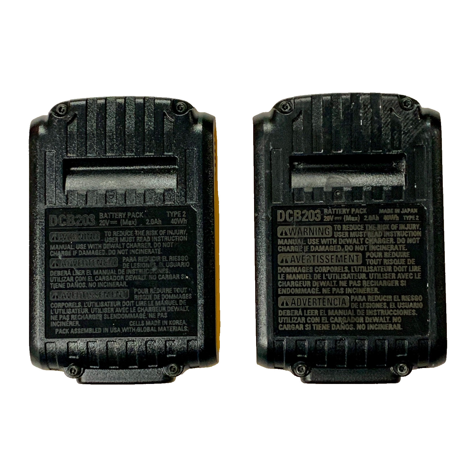 DEWALT DCB203-2 20V MAX 20-Volt Compact 2.0Ah Li-Ion Tool Battery 2-Pack 0008