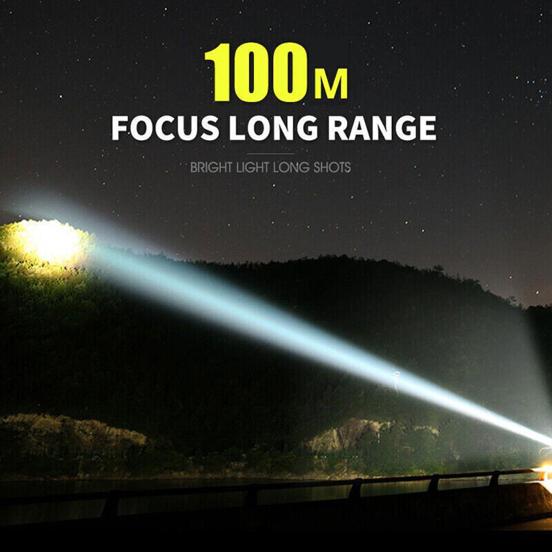 950000000 Lumen Super Bright LED Tactical Flashlight Rechargeable LED Work Light