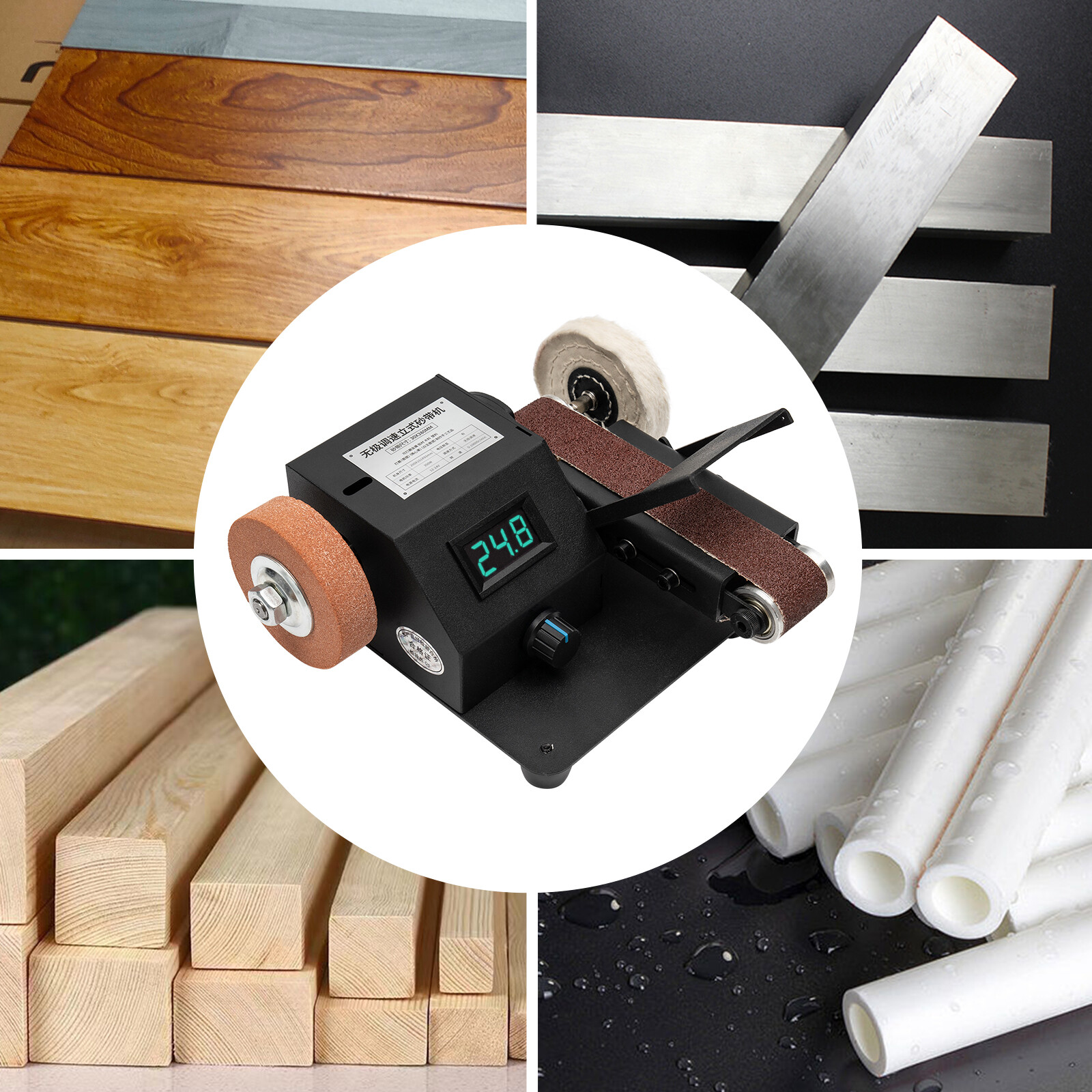 Electric Grinder Belt Sander Polishing Grinding Knife Mini DIY Sharpener Machine