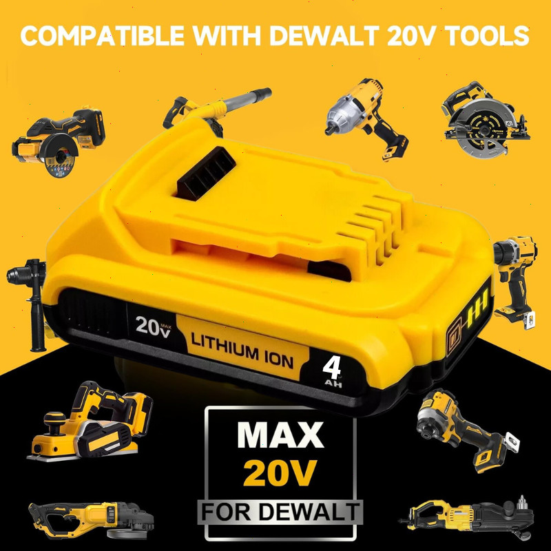 Pack 12.0AH For DeWalt 20V 20 Volt Max XR Lithium Ion Battery DCB206-2 DCB205-2