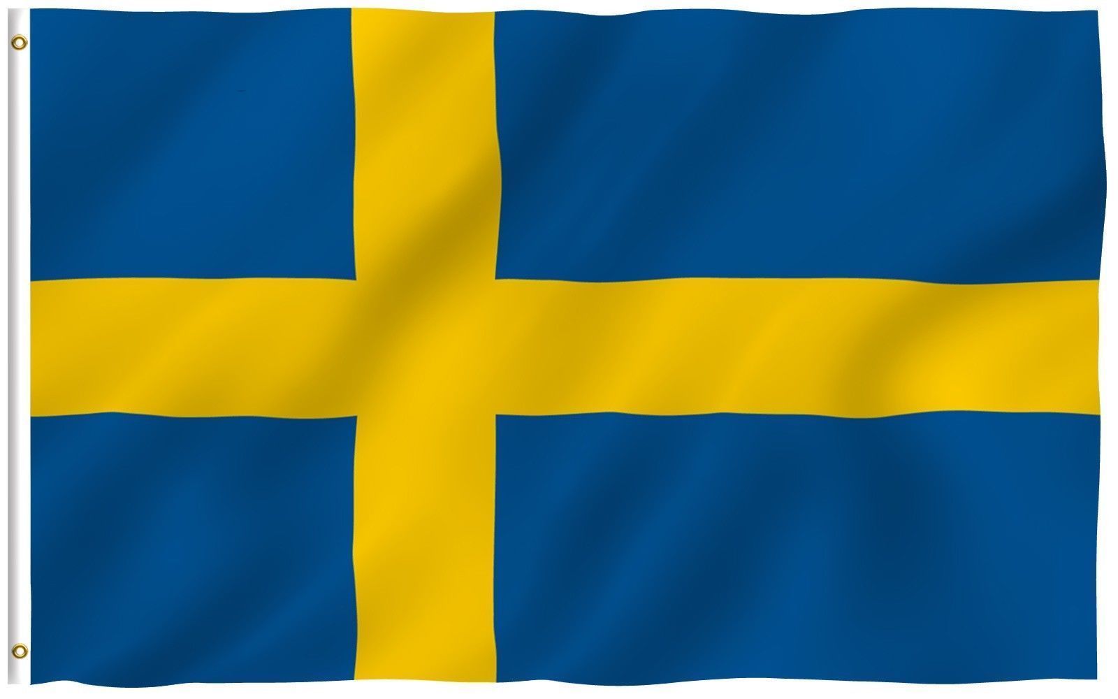 3×5 Sweden Flag 3’x5′ Swedish Banner Brass Grommets Fade Resistant 100D