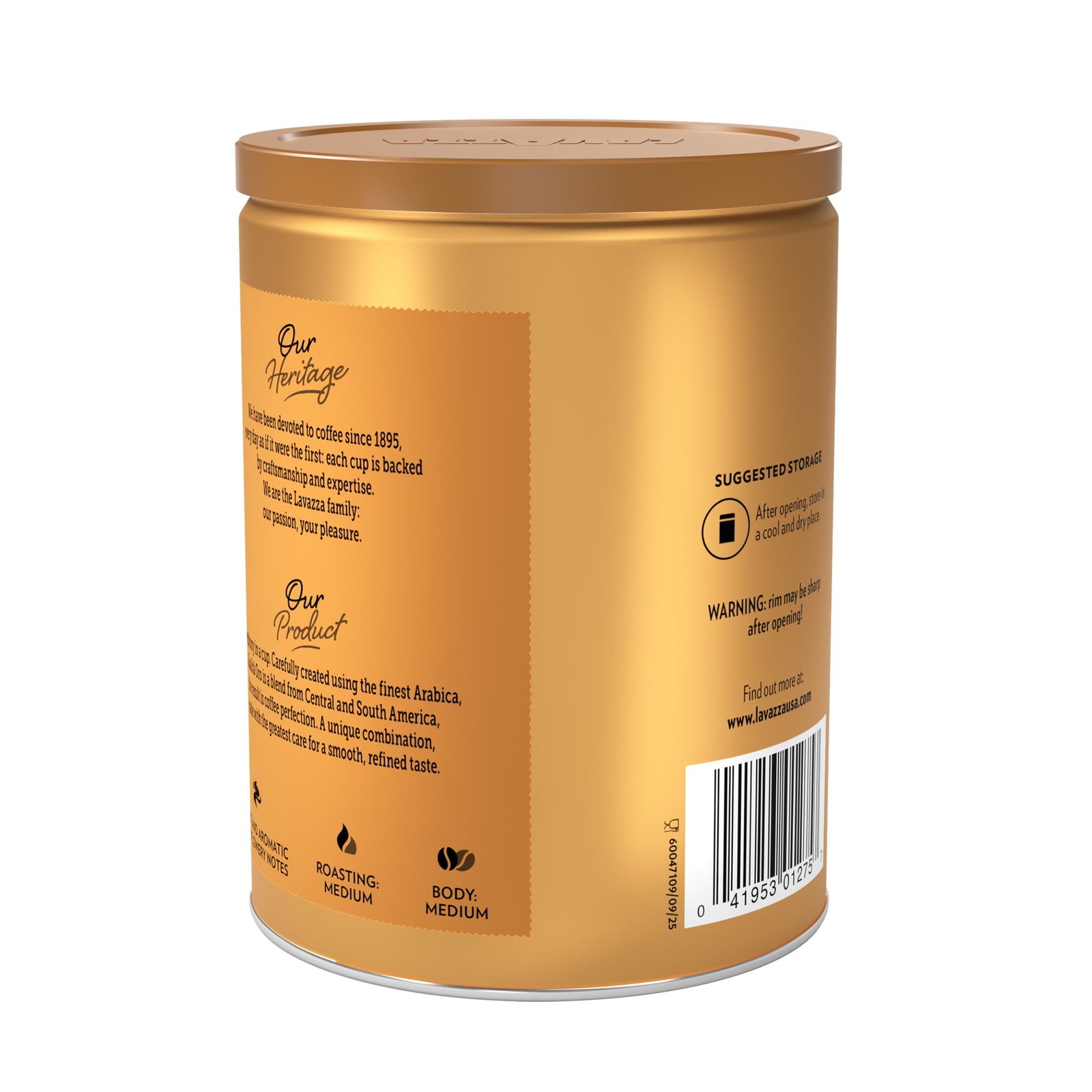 Lavazza Qualità Oro Ground Coffee Medium Roast 100% Arabica 8.8oz, 4-Pack