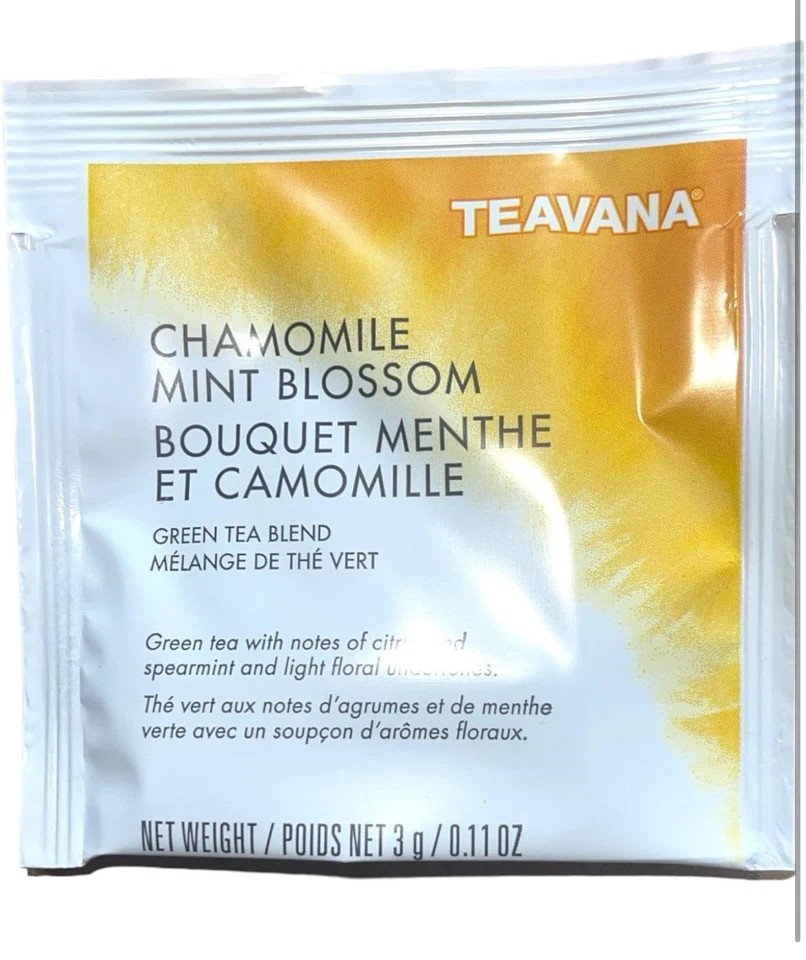 Starbucks Teavana Chamomile Mint Blossom Herbal 30 Tea Sachets (1 Month Supply)