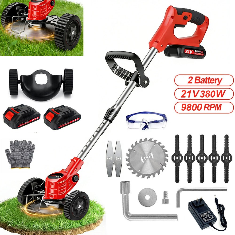Cordless Electric Weed Lawn Eater Edger Yard Grass String Trimmer Cutter mower