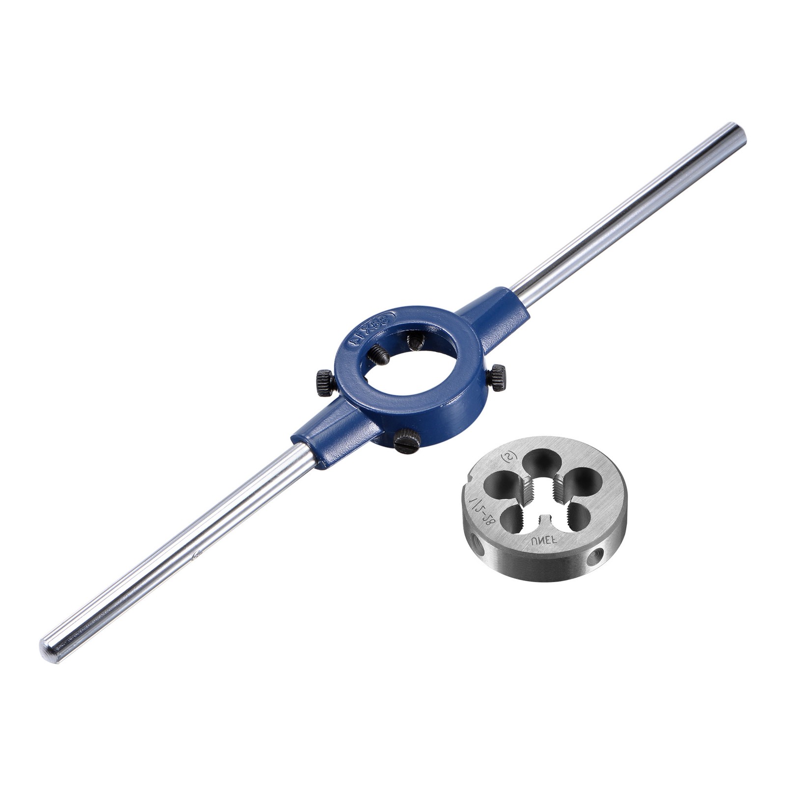 Round Die Stock Handle Wrench Set for Tapping 1/2-28 UNEF Die 38mm Holder