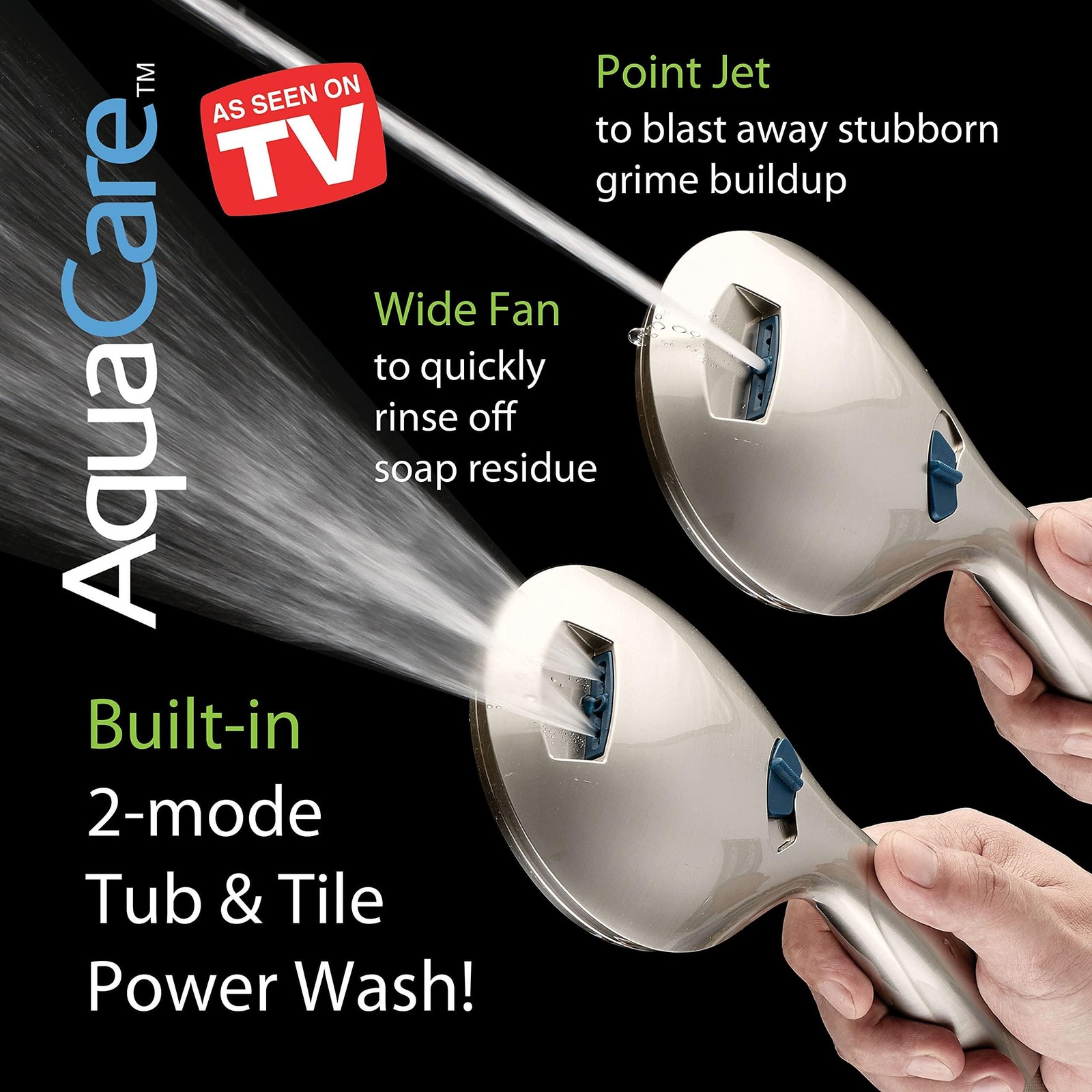 Hotel Spa AquaCare 50-mode High Pressure 7 Inch Shower Head Combo w/Dual Power