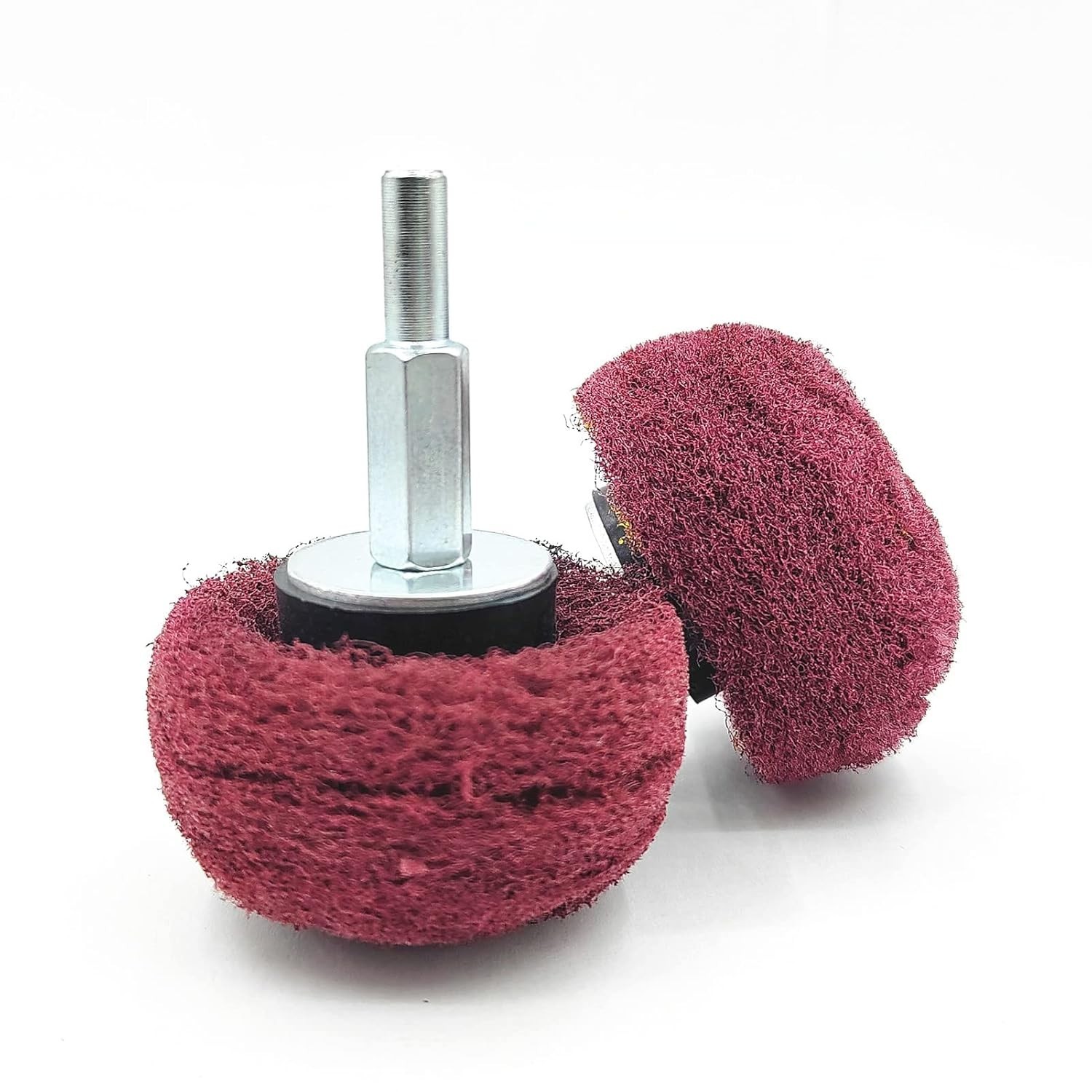 5 PCS 2″Non Woven Abrasive Buffing Wheels,1/4″Shank Drill for Polishing&Cleaning
