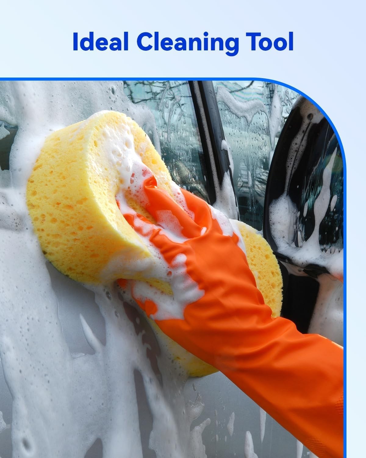 5-Pack Car Wash Sponges, 9.1″ X 4.3″ X 2.4″ Large Sponges, Extra Thick Foam Kit
