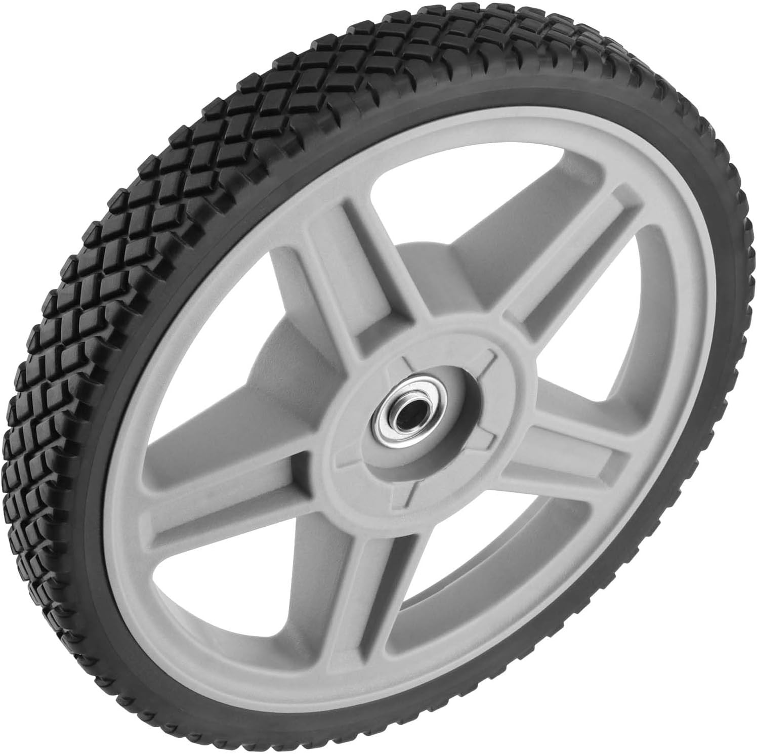 2 Pack 12X1.7 Inch Plastic Spoked Wheel, 1/2″ Plastic Wheel with Diamond Tread,