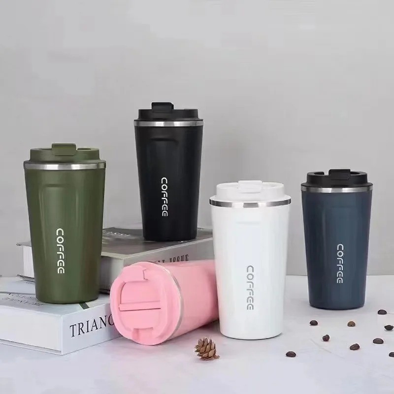 380ml/510ml Stainless Steel Travel Coffee Mug Thermos Cup Leak-Proof Office