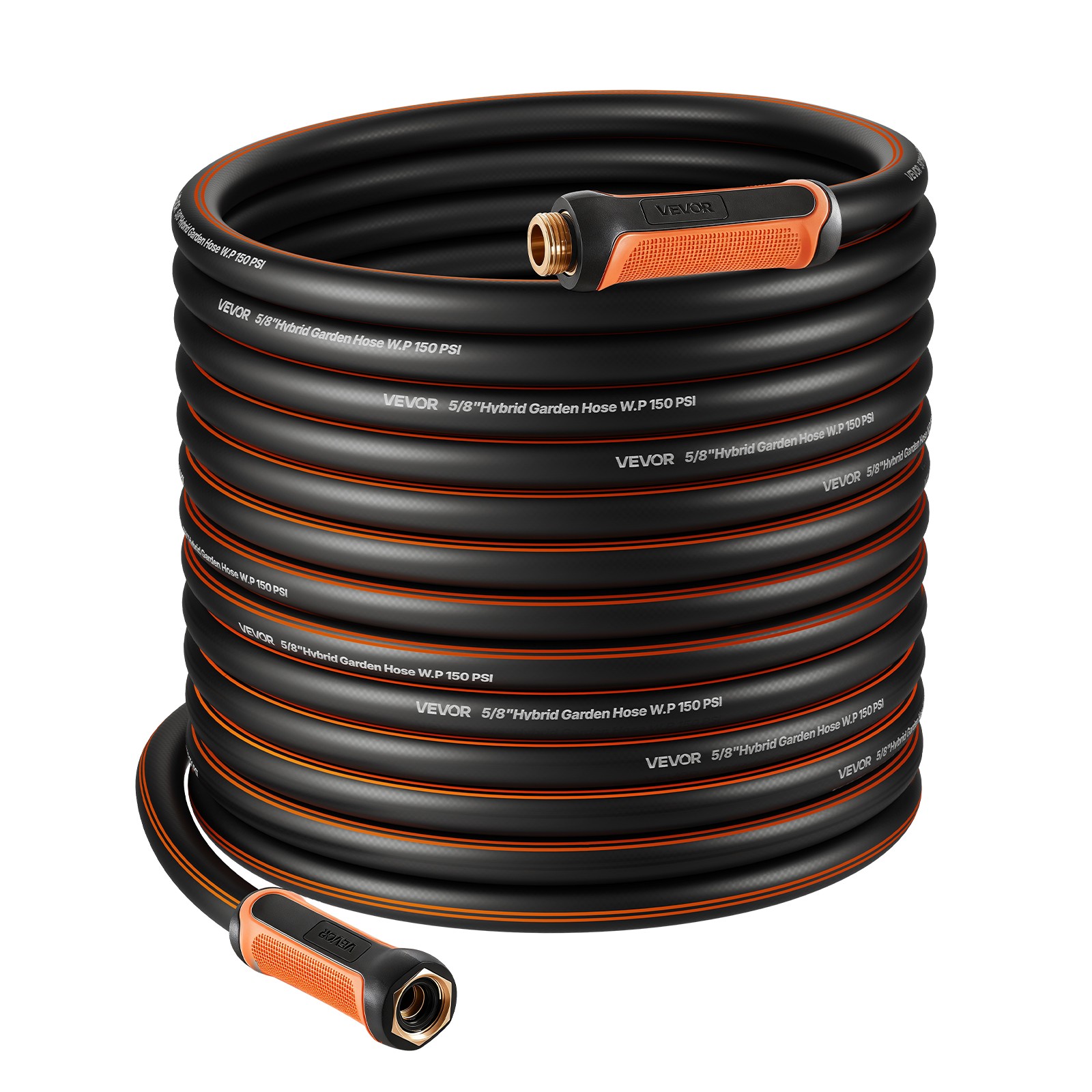 VEVOR Garden Hose 100ft 5/8″ Rubber Water Hose 3/4″Fitting Heavy Duty & Non-kink