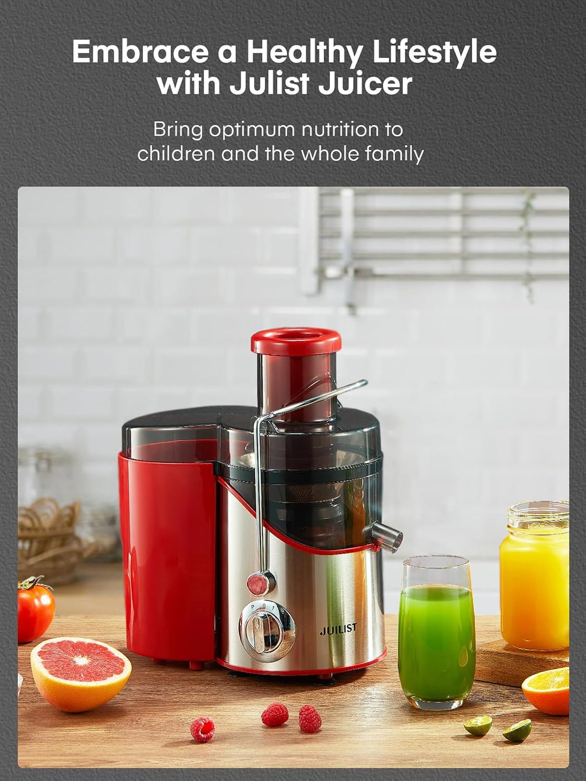 Centrifugal Juicer Machine, 800W Power, 3-Inch Wide Mouth, 3-Speed Settings