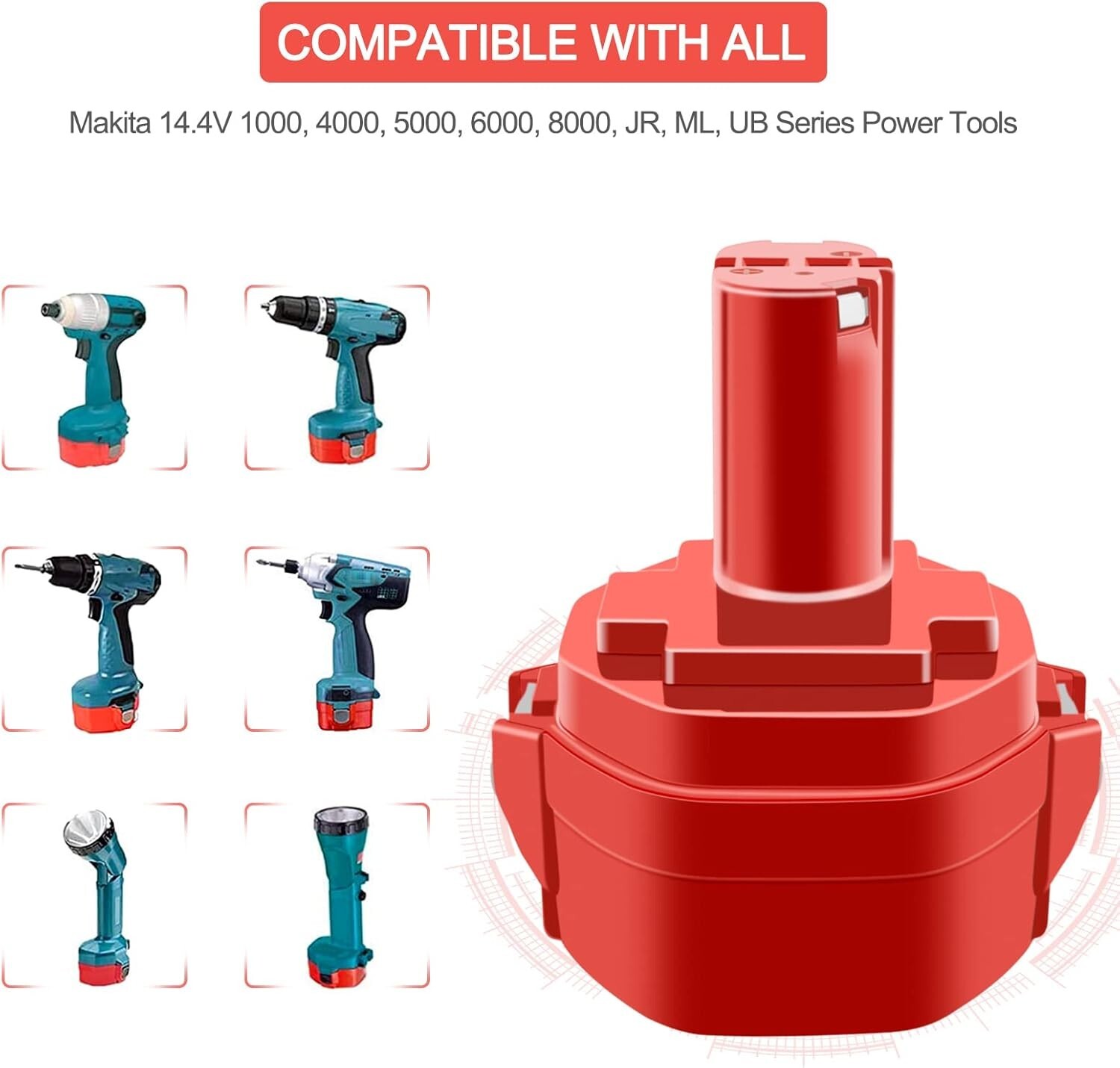 2Pack 14.4 VOLT BATTERY For MAKITA 1433 1434 1435 1420 1422 1435F 14.4V Cordless