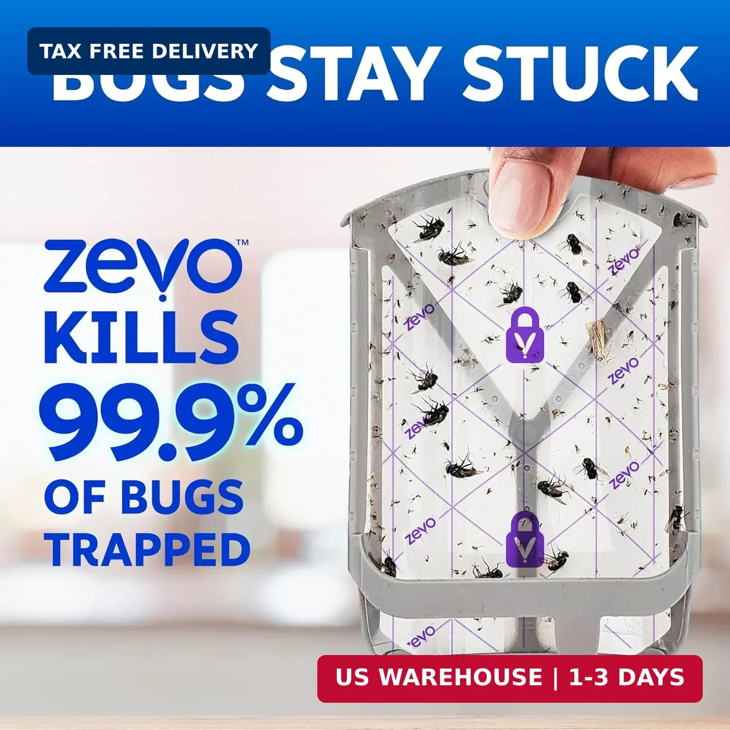 Zevo Flying Insect Trap Official Refill Cartridges – Fits Both Zevo Trap & MAX I