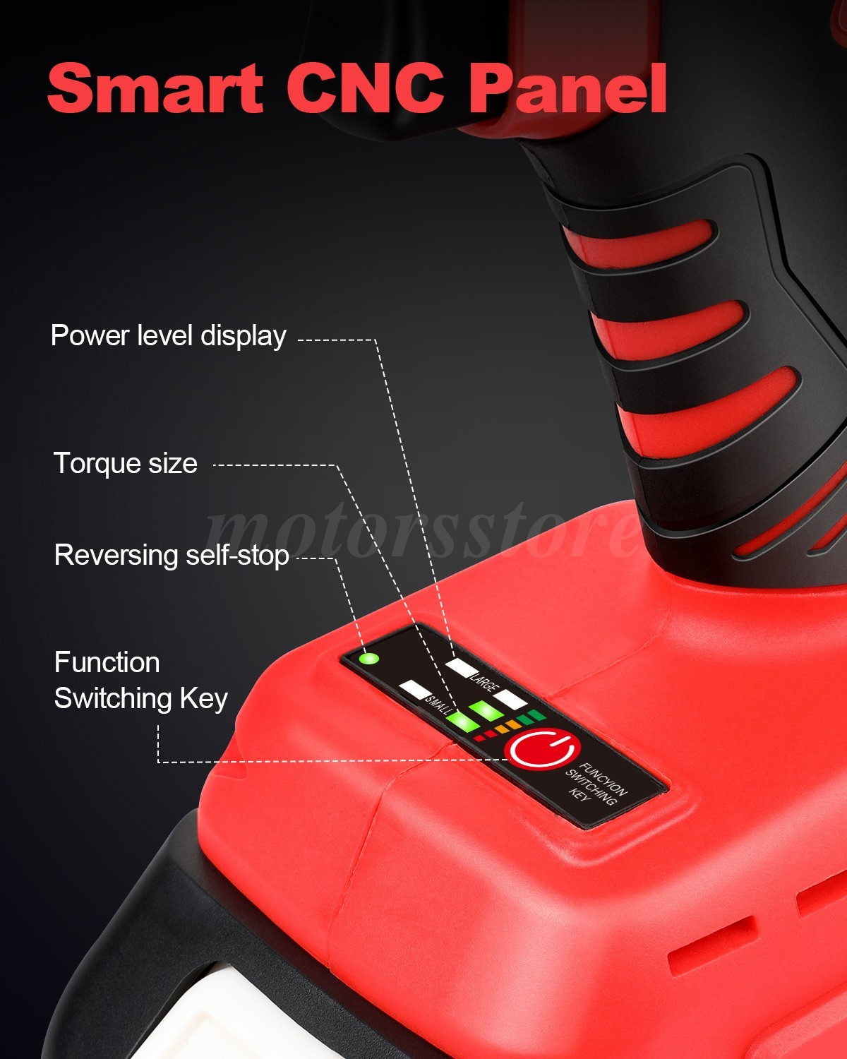 Impact Wrench Electric Cordless 1/2 Inch Driver Tool +Battery for Car Tyre Wheel