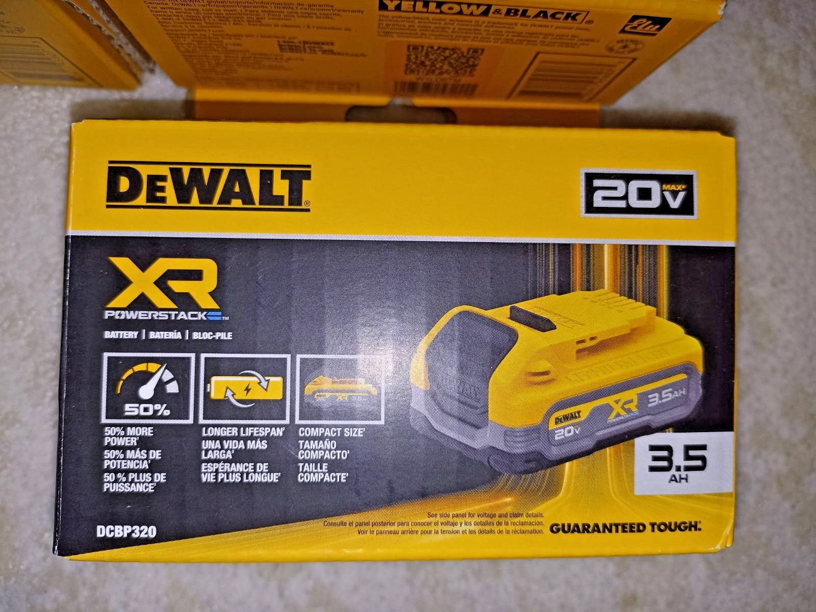 NEW DEWALT DCBP320 20V MAX XR POWERSTACK Lithium-Ion 3.5Ah Battery