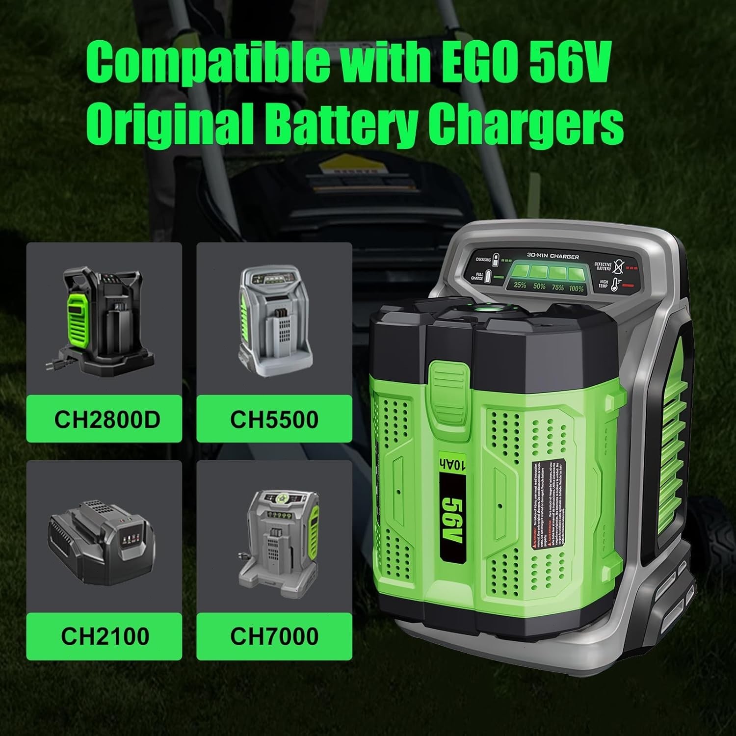 Genuine EGO POWER+ BA2800T 56V 10.0 Ah Lithium 12Ah Battery Upgrade Fuel Gauge