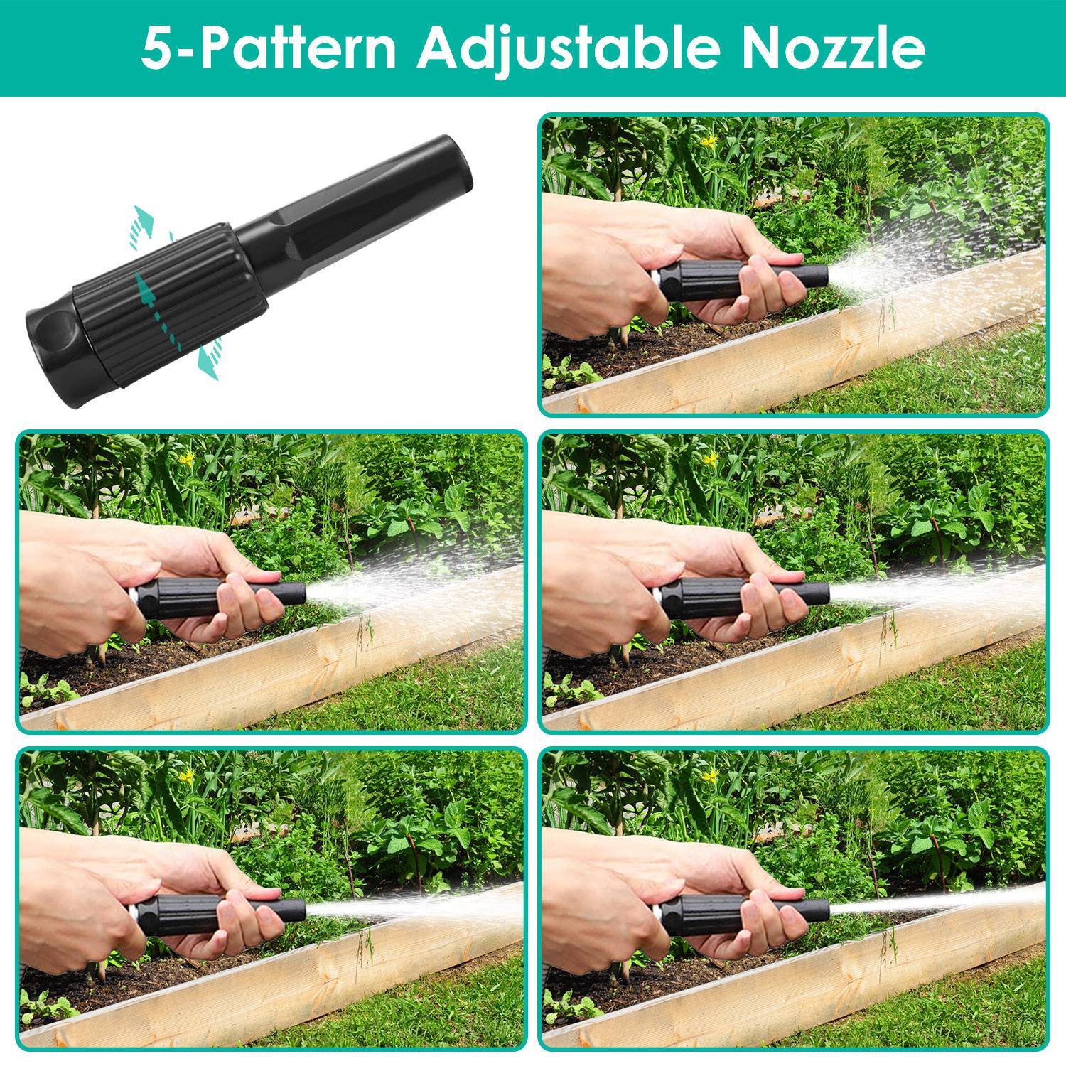 25-100FT 3/4″ Stainless Steel Metal Garden Water Hose Pipe Flexible Heavy Duty