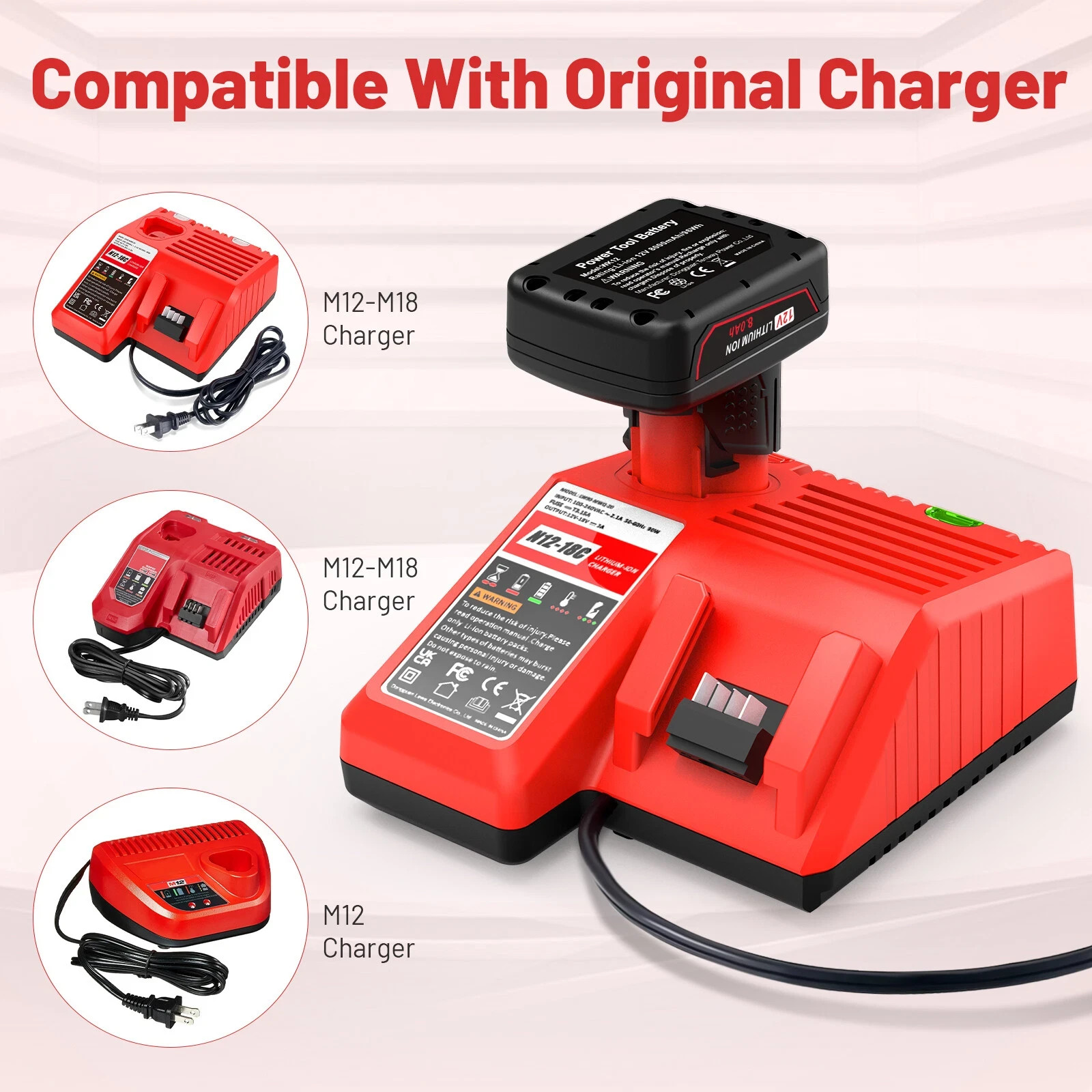 2x 8.0Ah For Milwaukee M12 12V LITHIUM Battery Extended Capacity 48-11-2460