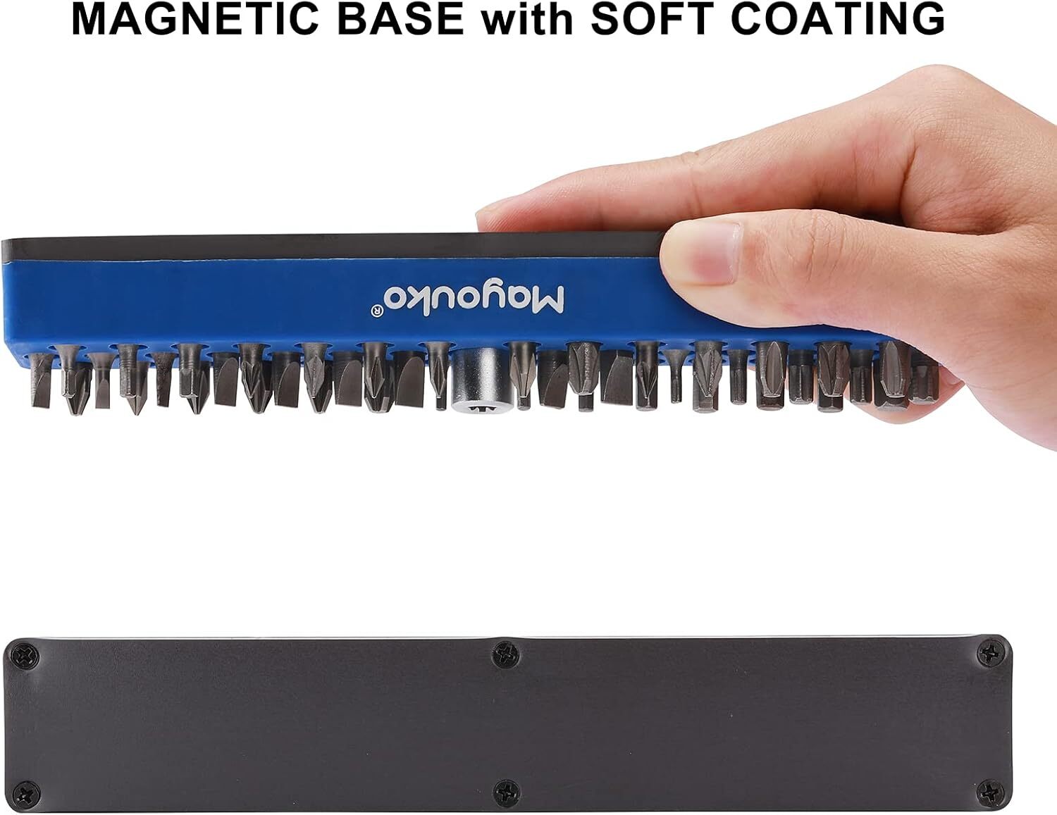 3PCS 1/4″ Magnetic Hex Bit Holder Rack Organizer 129 Holes 1/4″ Drill Bit Holder