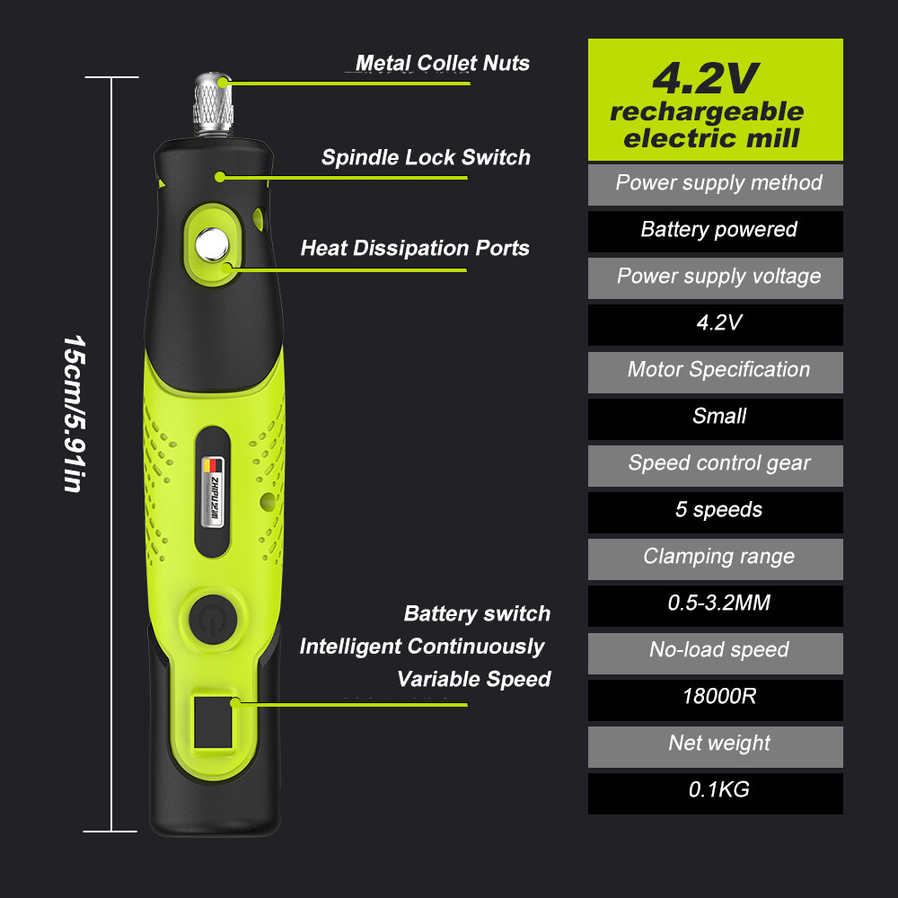231pcs Mini Cordless Rotary Tool USB Rechargeable 5 Speed Electric Grinder Pen