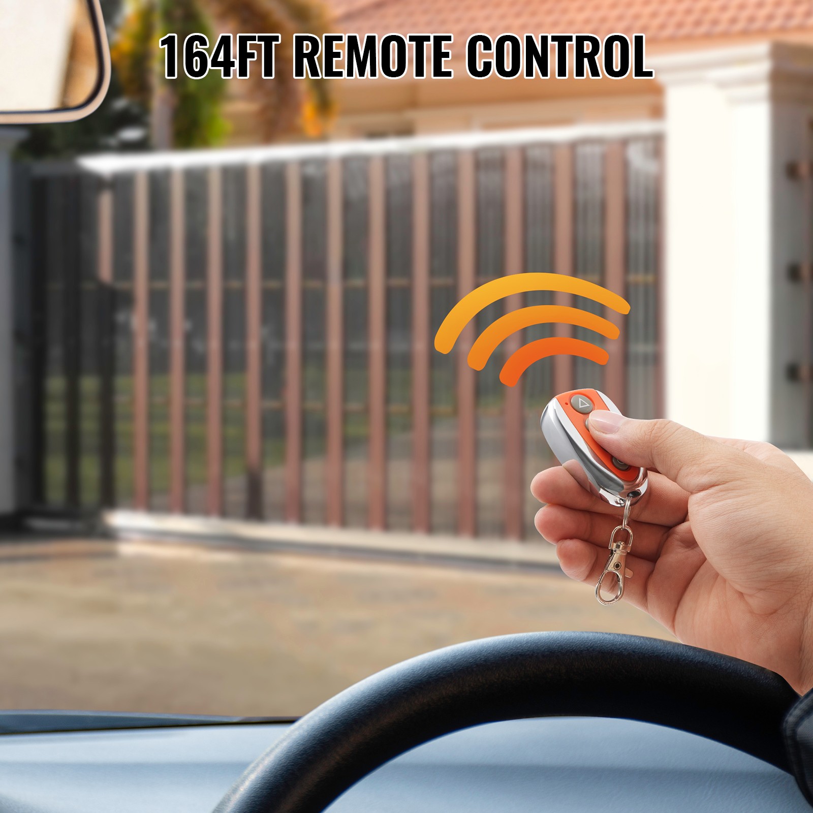 Uimoso Automatic Gate Remote Control 131ft Range with 4Buttons for Sliding Gates