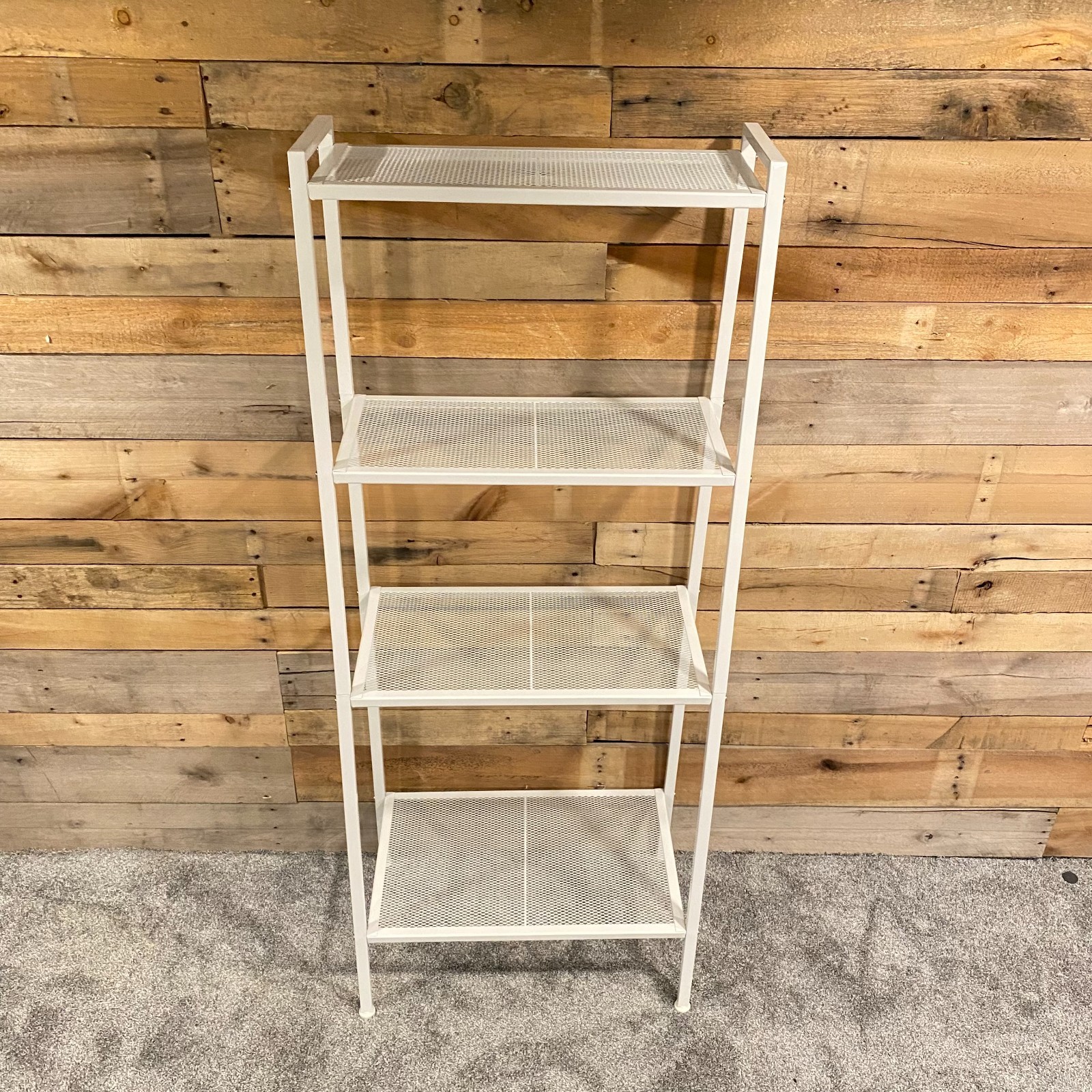 Large White 4-Tier Metal Storage Organization Shelf 58 Inches Tall, Carbon Steel