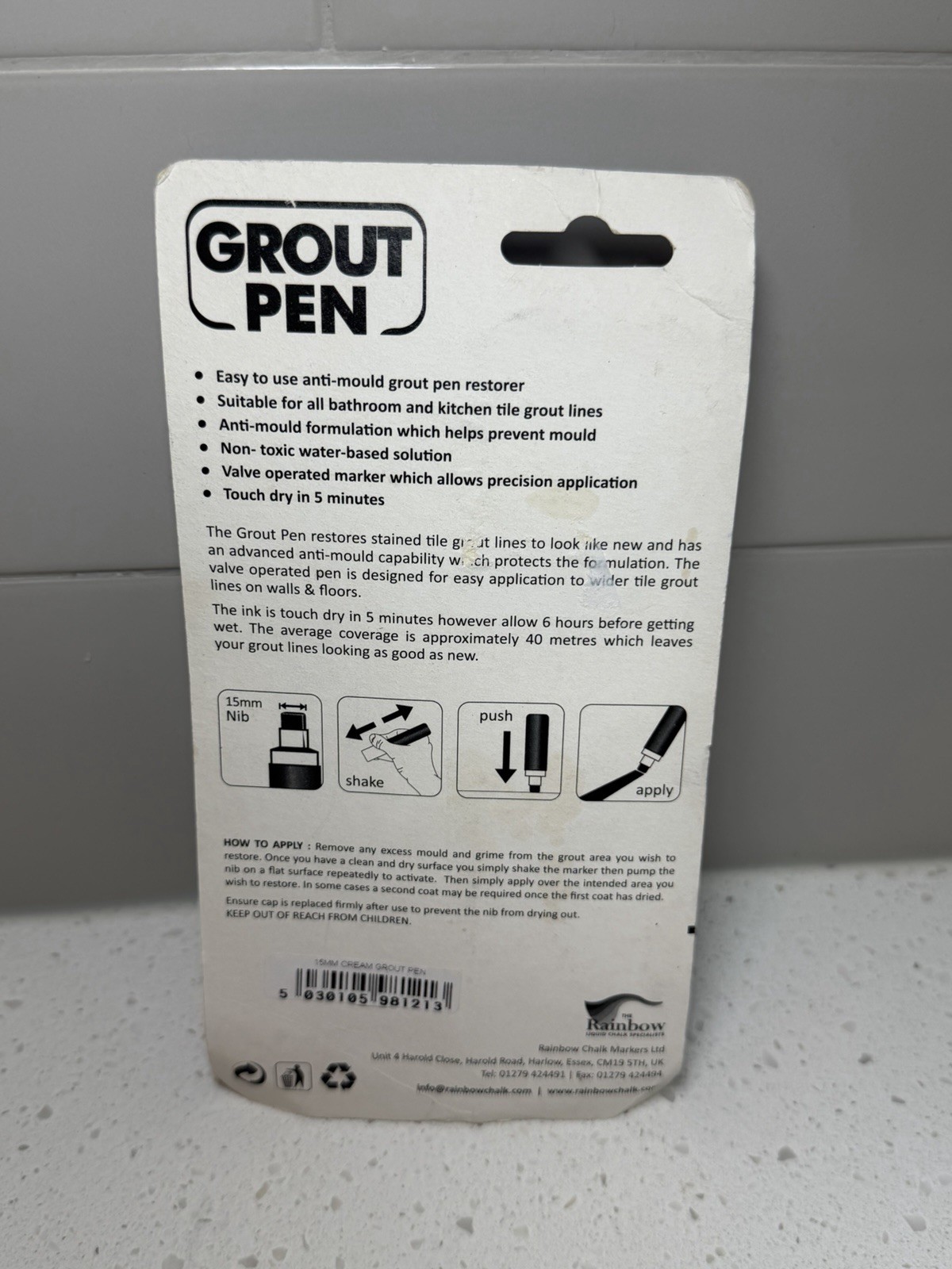 Grout Pen Cream Tile Paint Marker: Waterproof Grout Paint Pen Grout Restorer NEW