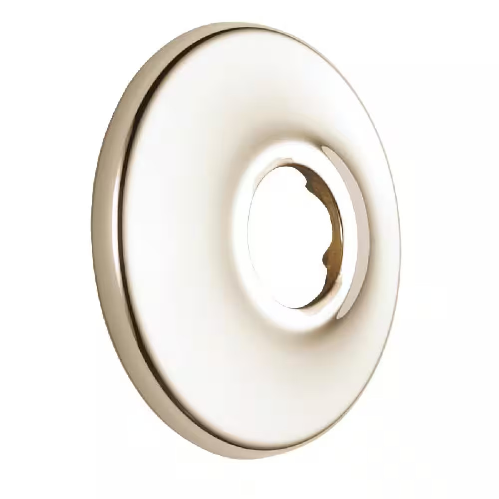 2.5 In. Brass Shower Arm Flange in Lumicoat Polished Nickel