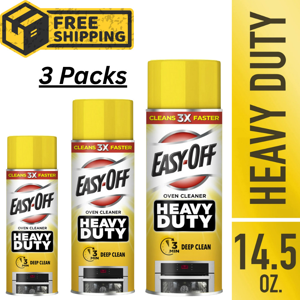 Easy-Off Heavy Duty Oven Cleaner, Regular Scent 14.5 oz Can (pack of 3)
