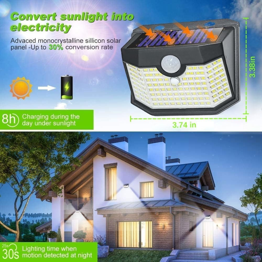 Advanced Solar Motion Sensor Lights – Waterproof 960 Lumen, 6 Pack for Outdoor