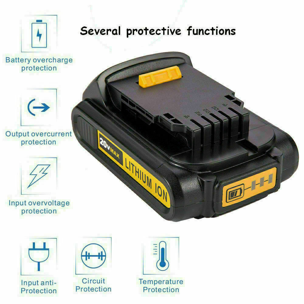 2 pack 20V For DeWALT Max XR Lithium Ion DCB201 DCB203 DCB207 Battery / Charger