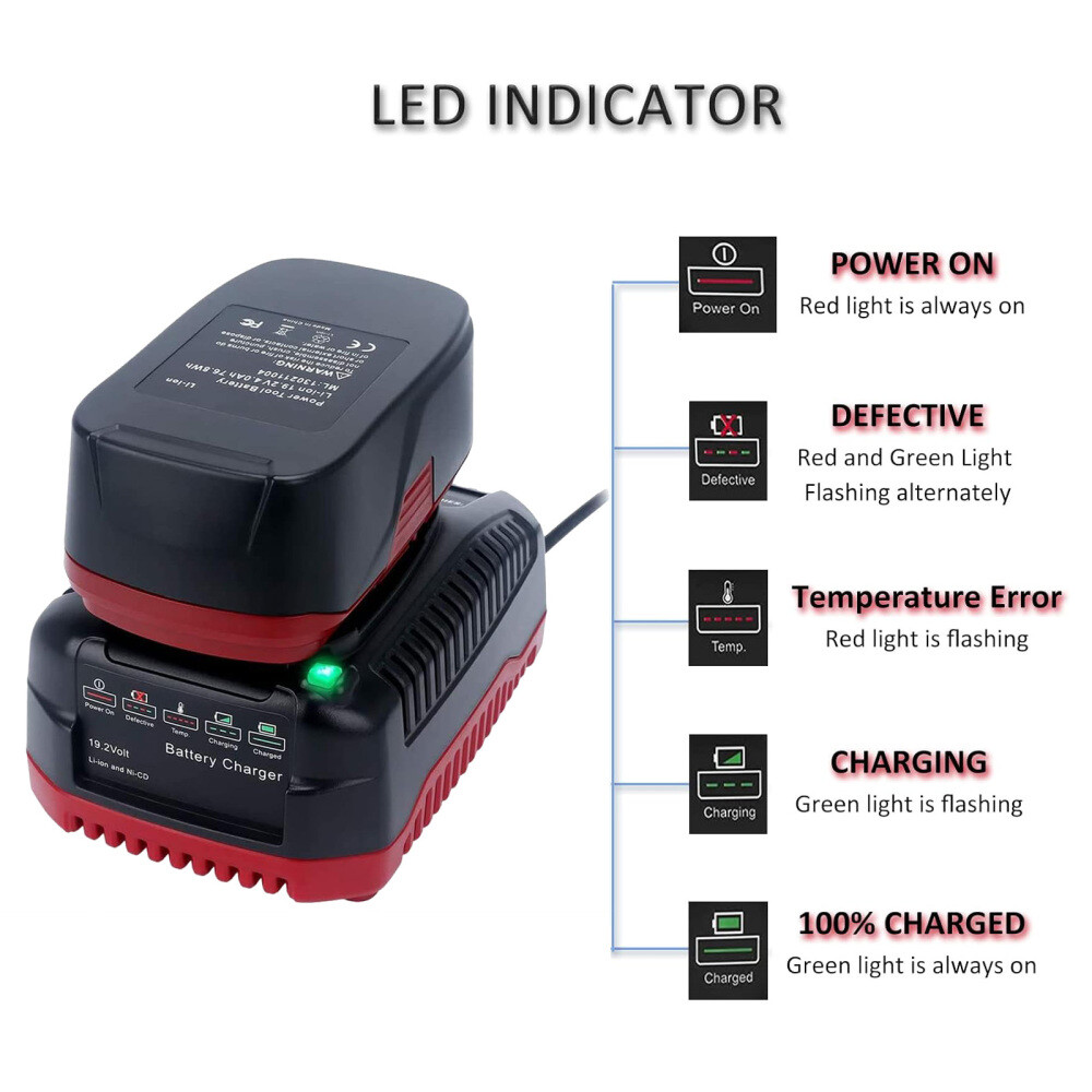 Fast Charger For Craftsman C3 19.2 Volt Lithium NiMh XCP Battery 140152004 11375