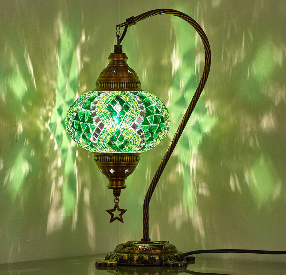 Turkish Moroccan Mosaic Bohemian Colorful Table Bedside Lamp Light Lampshade