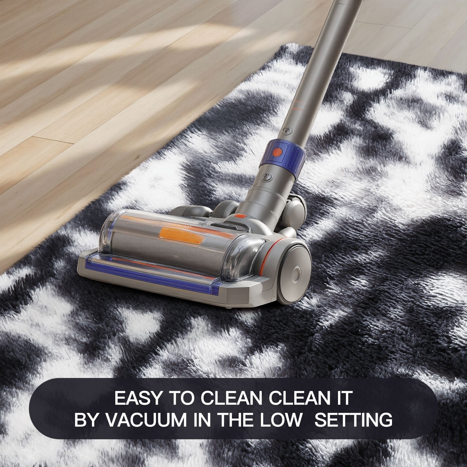 Large Non-Slip Fluffy Rug, Shaggy Plush Carpet for Living Room or Bedroom