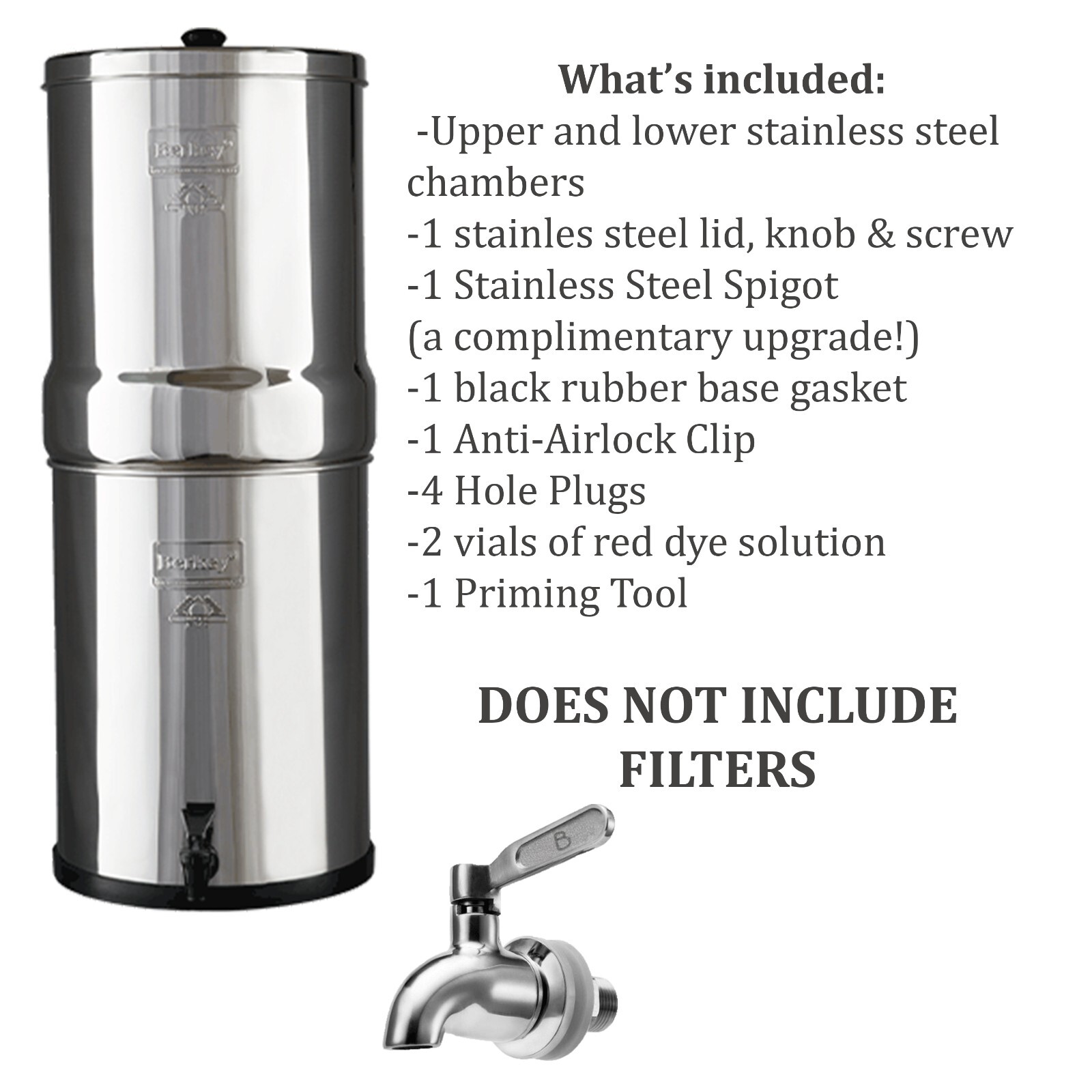 Imperial Berkey Unit/Housing ONLY- Open Box (Filters NOT included PLEASE READ)