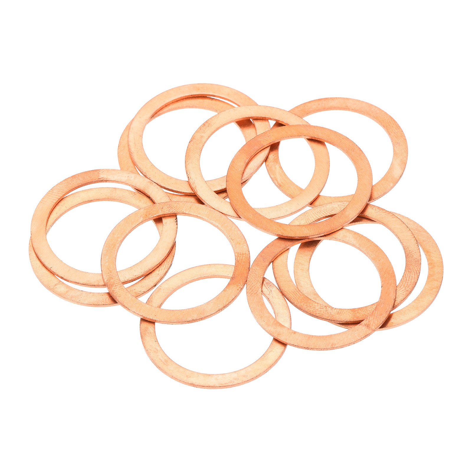 12 Pcs Flat Copper Washers 25x32x1mm Copper Flat Sealing Ring Washers