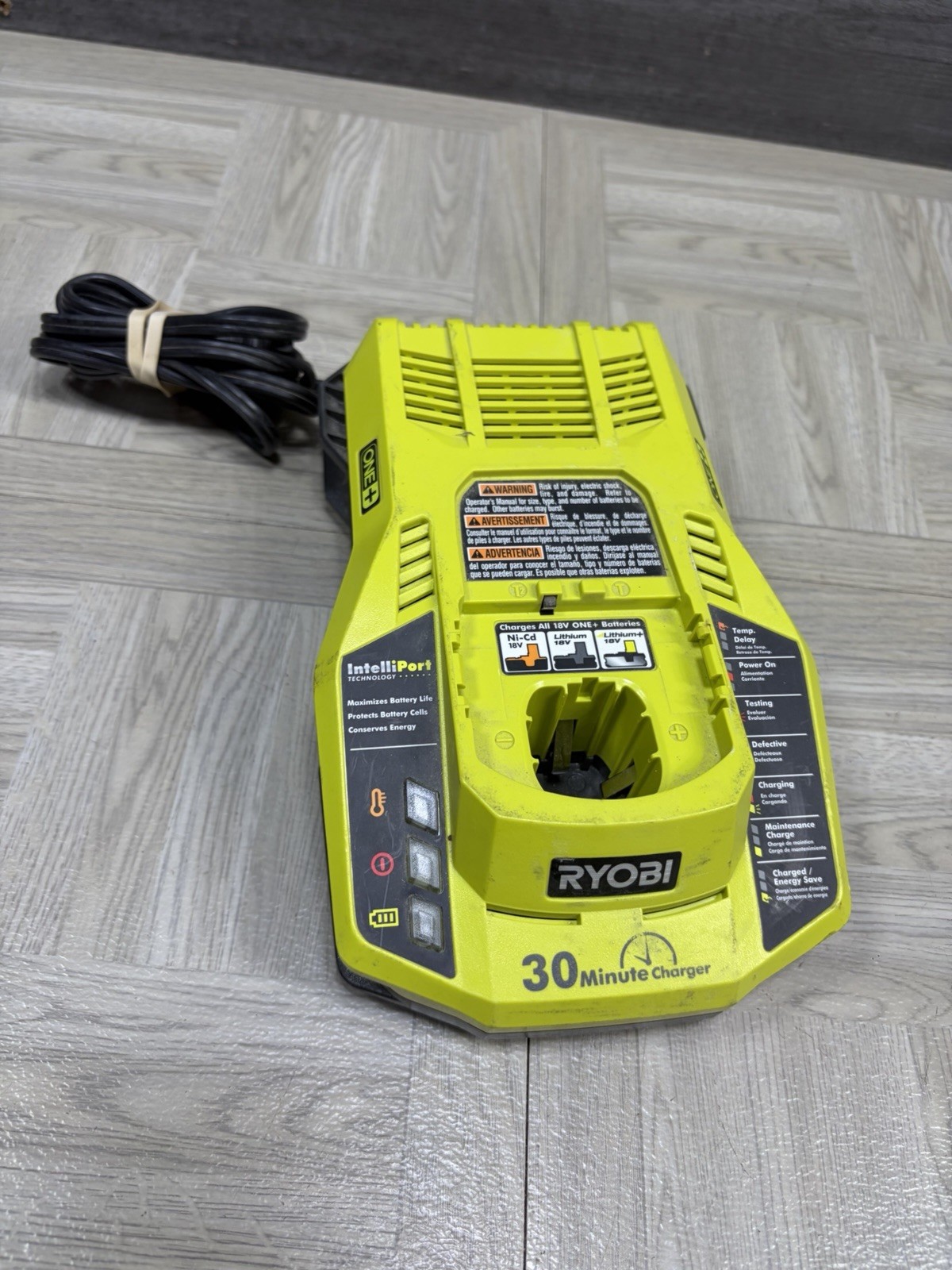 Ryobi P117 One+ 18v Li-Ion/NiCad Battery 30 Min Fast Charger Tested OEM