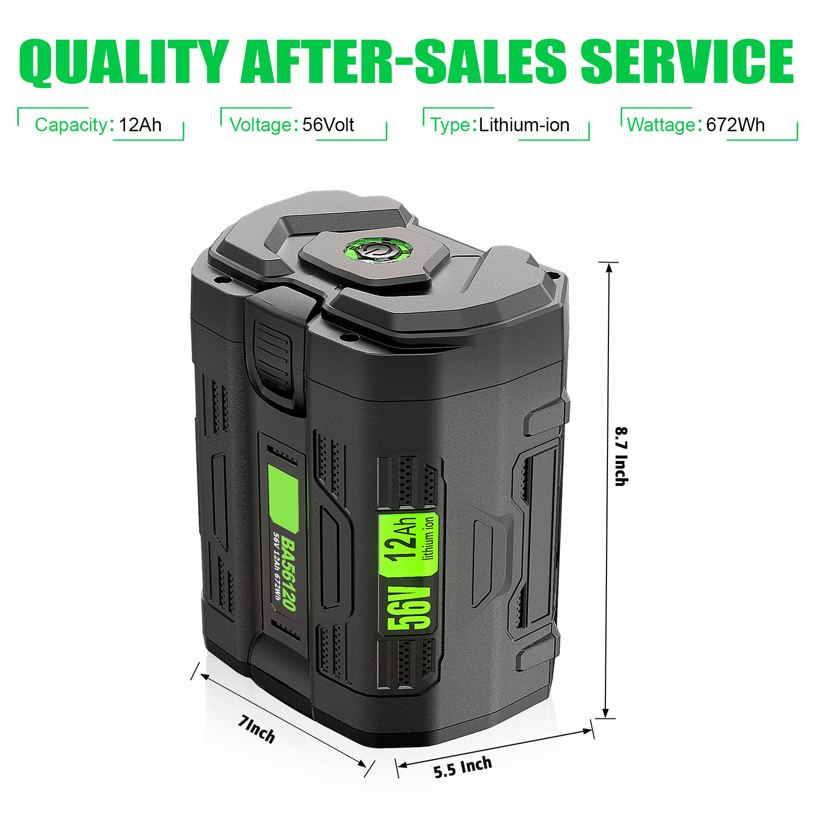 56V 12 Ah For EGO Battery 56volt BA1400T BA4200 BA2800 ST1502LB LI-ION Battery