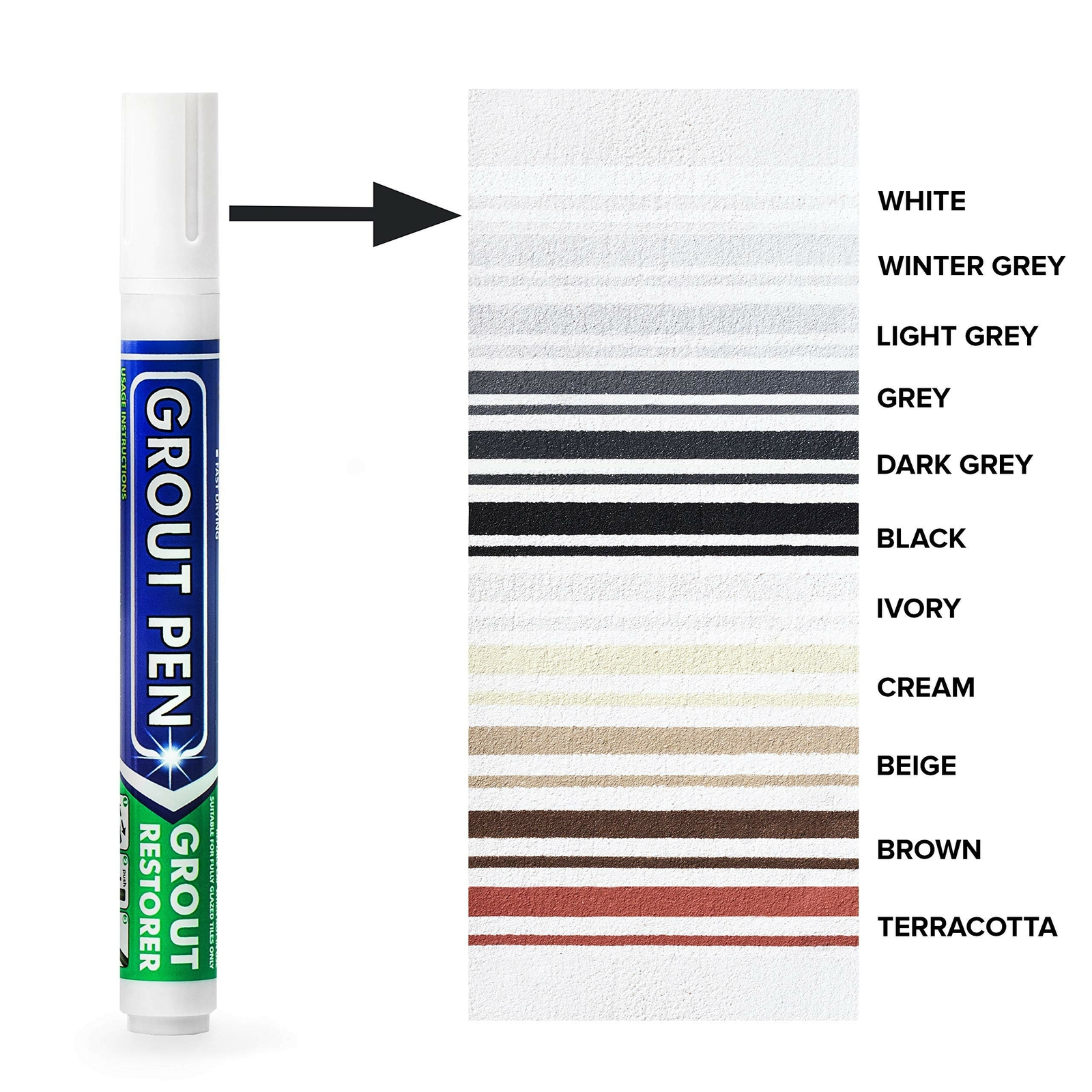 Grout Pen White Tile Paint Marker: Waterproof Tile Grout Colorant and Sealer Pen