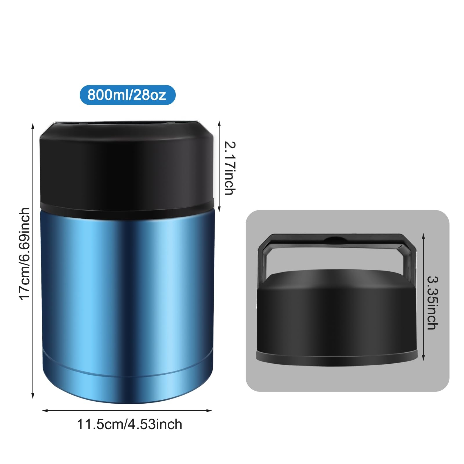 35Oz Soup Thermos, Stainless Steel Thermos for Hot Food, Wide Mouth Food Thermos