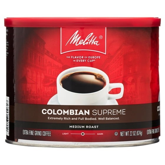 Melitta Colombian Supreme Ground Coffee, 22 oz