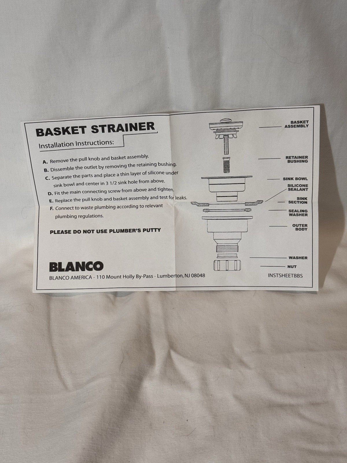 Blanco 441481 Matte Cinder Plastic Basket Strainer, 3.5 In., Corrosion Resistant