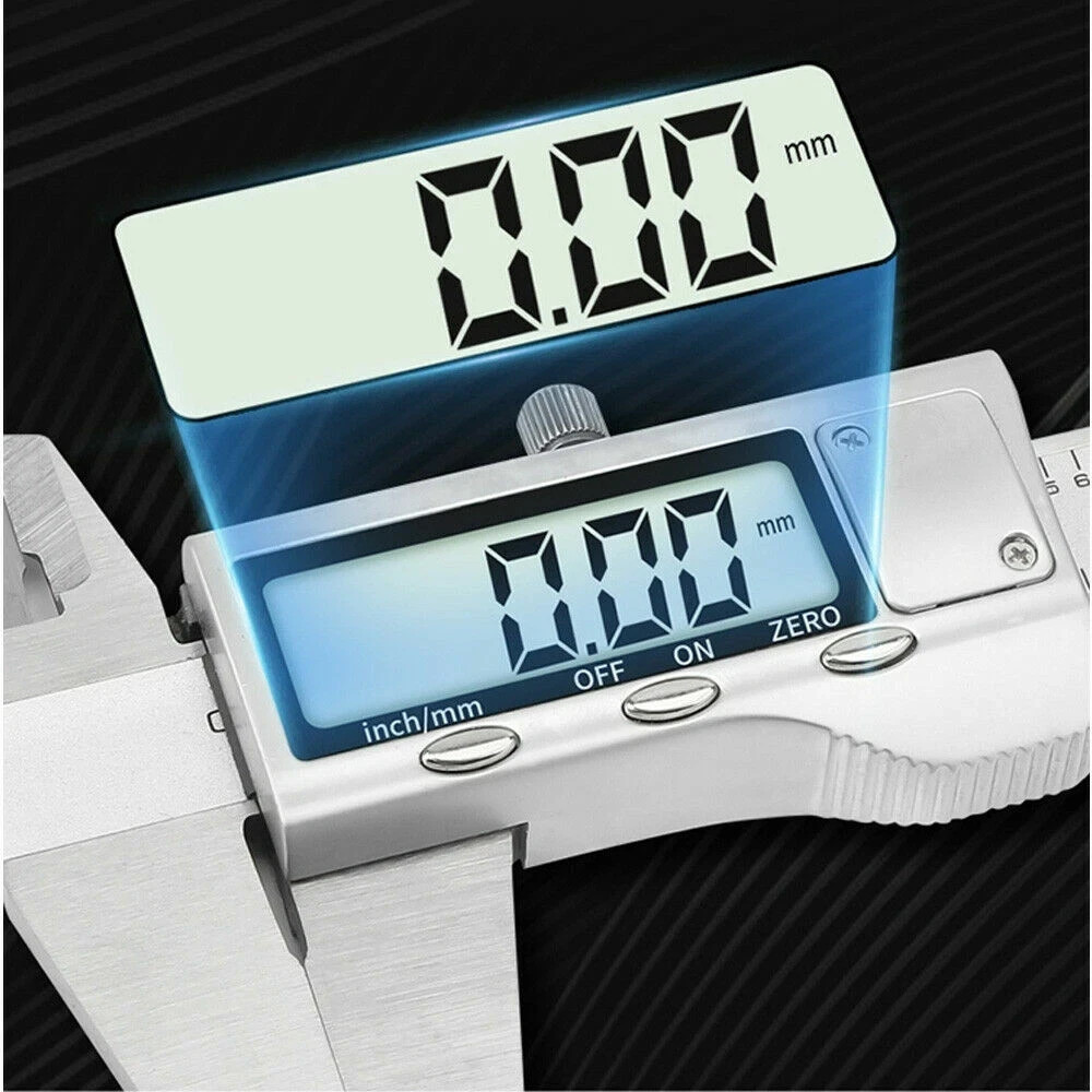 Digital Caliper Micrometer LCD Gauge Vernier Electronic Measuring Tool 6″ 150mm