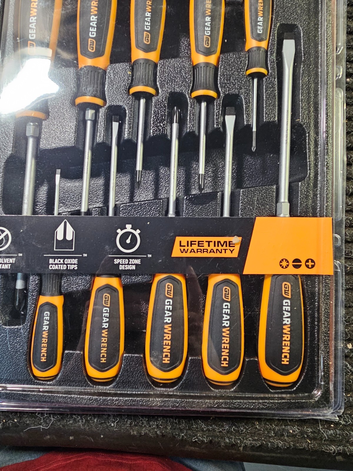 GEARWRENCH 80060H 10-Piece Phillips/Slotted/Pozidriv Dual Material Screwdriver