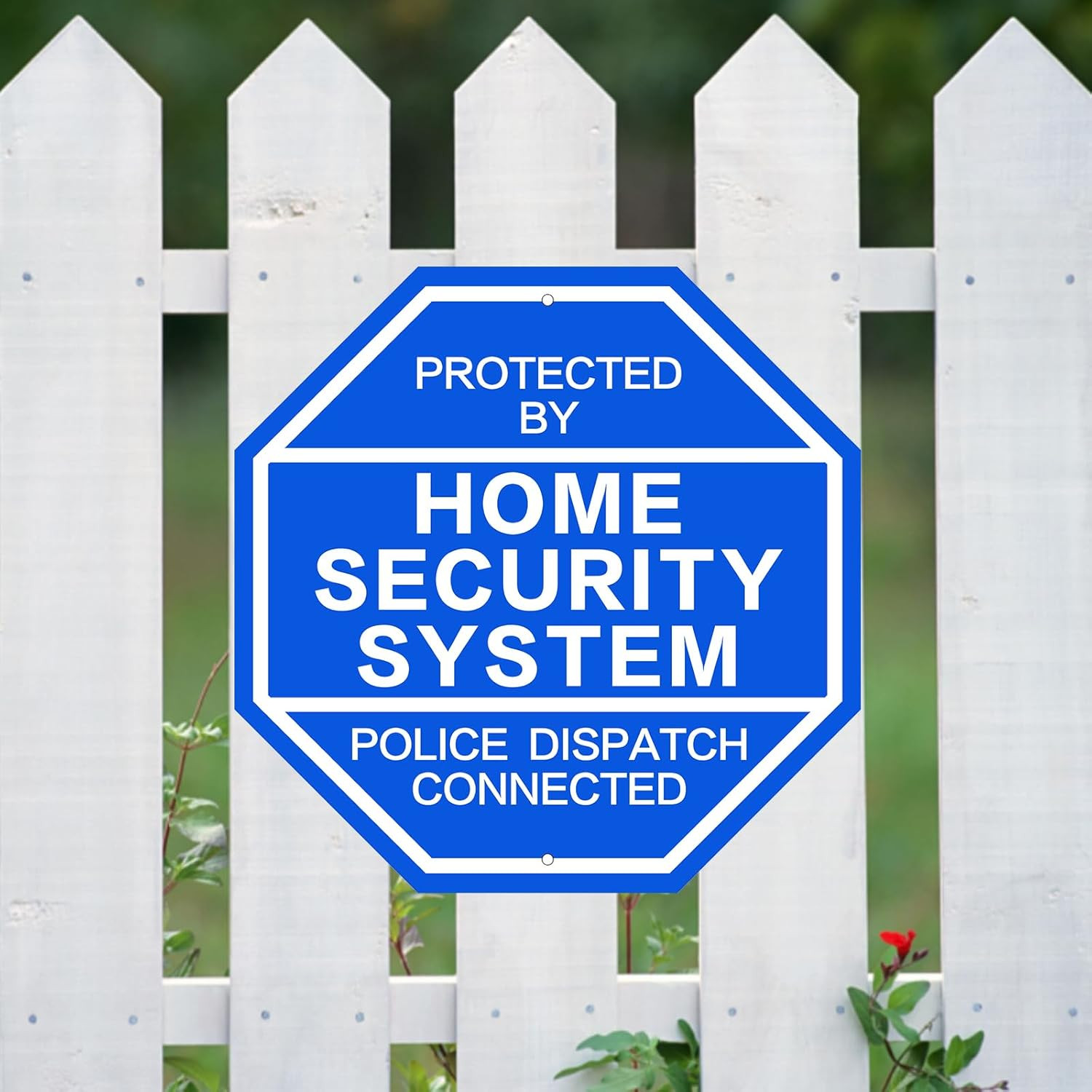 2 Pack Home Security Sign 10×10 Reflective Aluminum Yard Warning Police Dispatch