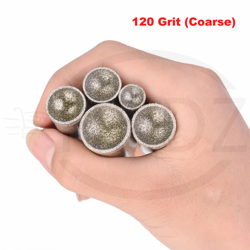 Diamond Burr Grinding Bit Burr Polishing Concave Bead Shaping Rotary Tool 3-25mm
