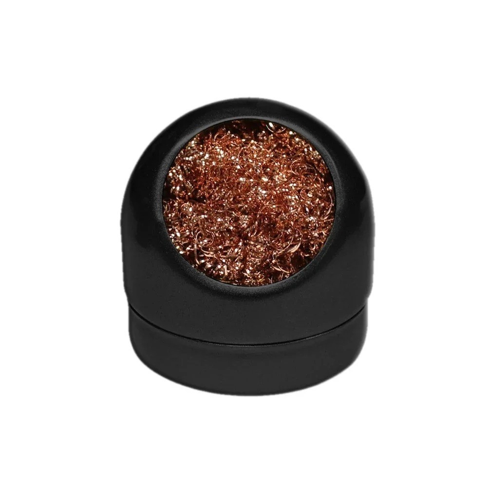 Soldering Iron Solder Tip Cleaner with Copper Wire Ball & Metal Base Holder