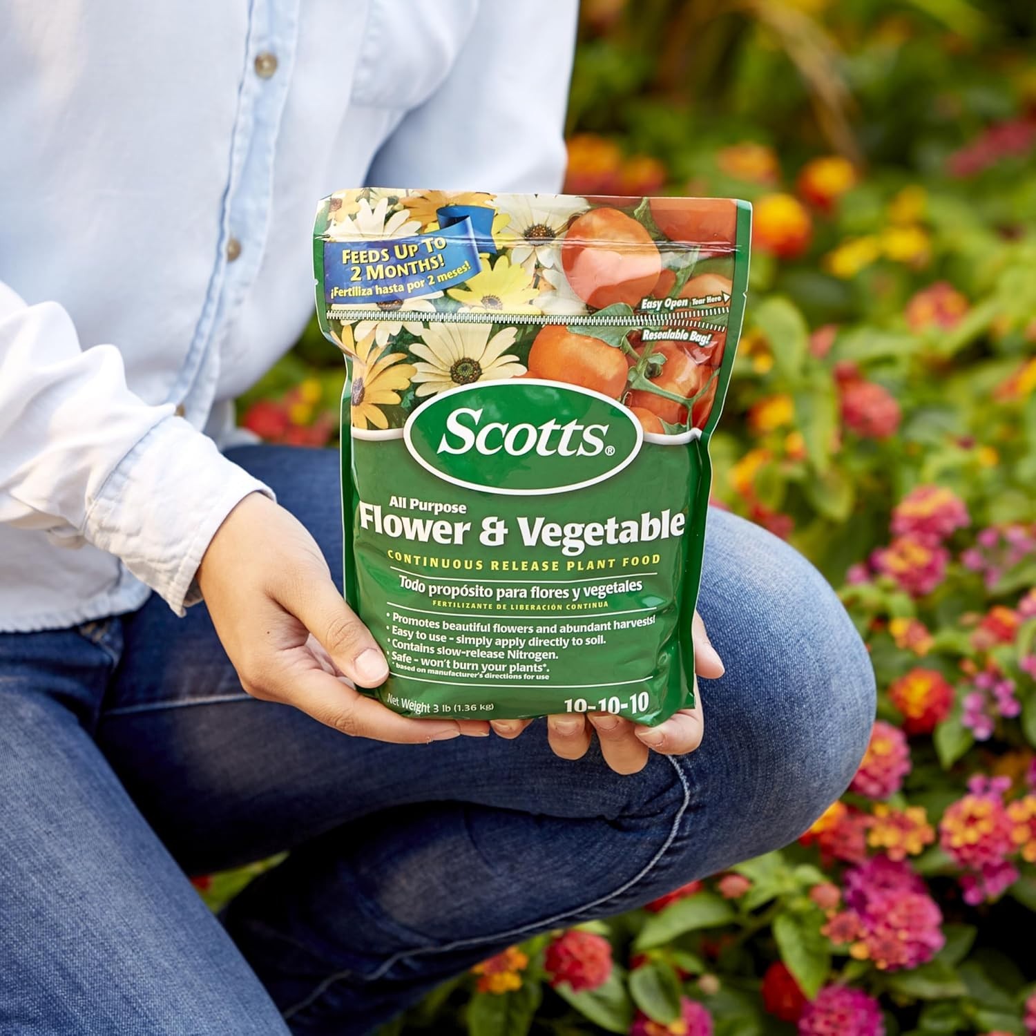 Scotts All Purpose Flower & Vegetable Outdoor Plant Food, 3 lb. Continuous